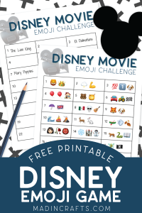 FREE DISNEY MOVIE EMOJI GAME Printables Mad in Crafts