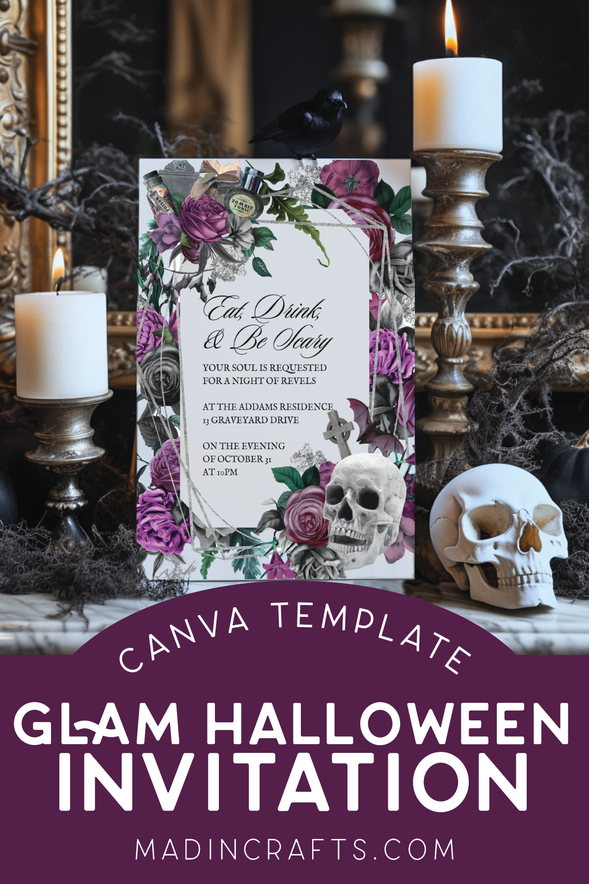 Glam Halloween Invitation by Halloween decor