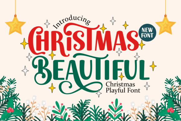 example of Christmas Beautiful font