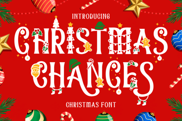 example of Christmas Chances font