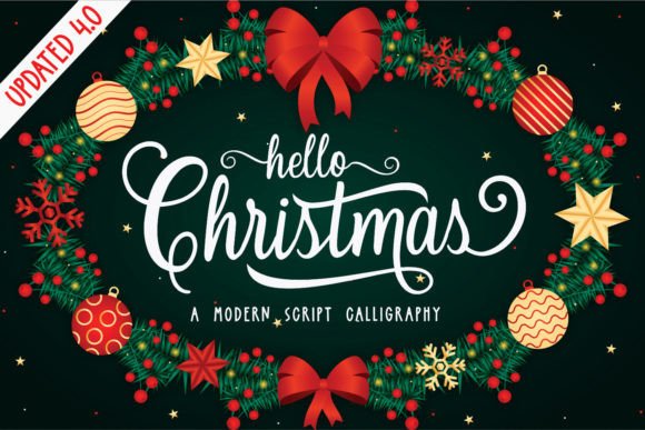 example of Hello Christmas font