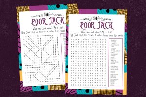 FREE NIGHTMARE BEFORE CHRISTMAS WORD SEARCH Halloween Mad in Crafts