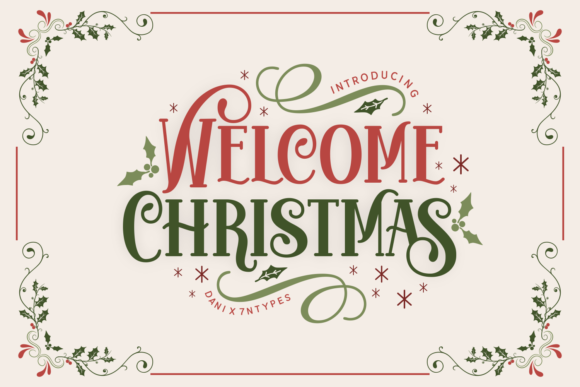 example of Welcome Christmas font