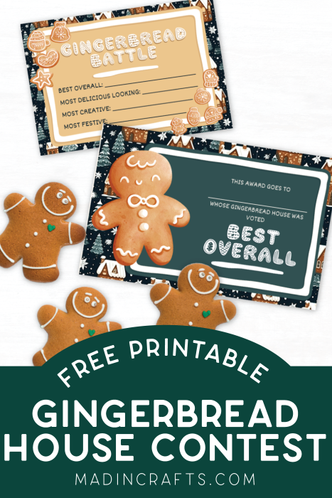 gingerbread house contest printables near gingerbread cookies