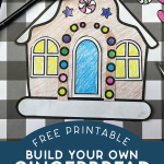 Colored printable gingerbread house