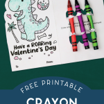 crayon holding dino valentine with crayons