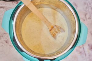 liquid cheese sauce in an instant pot