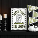 framed Beetlejuice printable near halloween decor