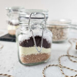 close up of the layers of pumpkin spice latte bath soak