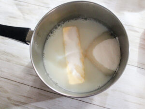 sugar and butter in a saucepan