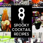 collage of Halloween cocktails