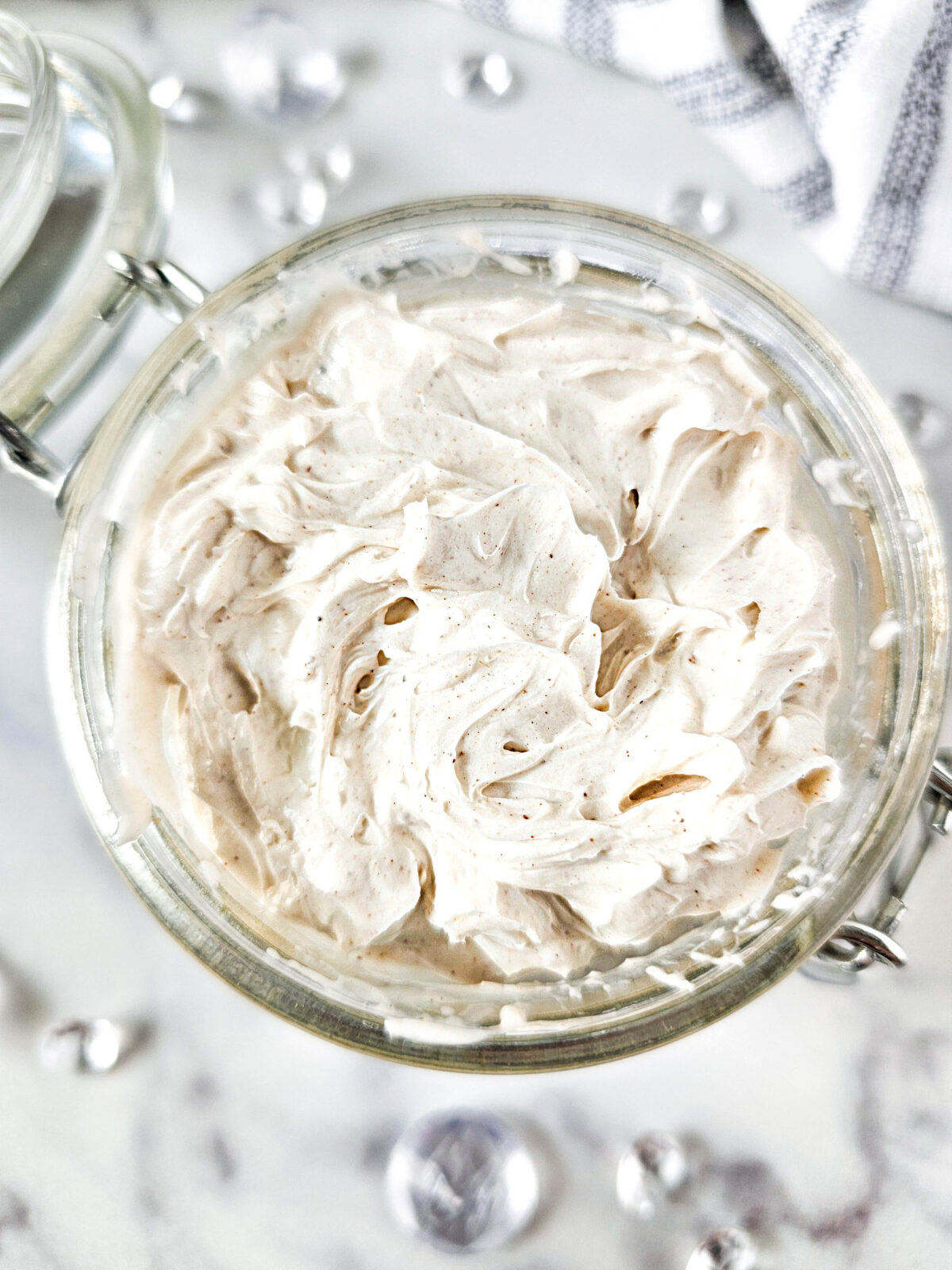 closeup of homemade body butter