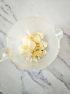 shea butter and coconut oil in a microwavable bowl